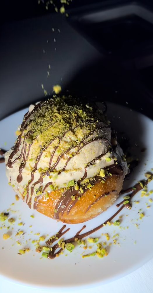 Donut Sundae with drizzle